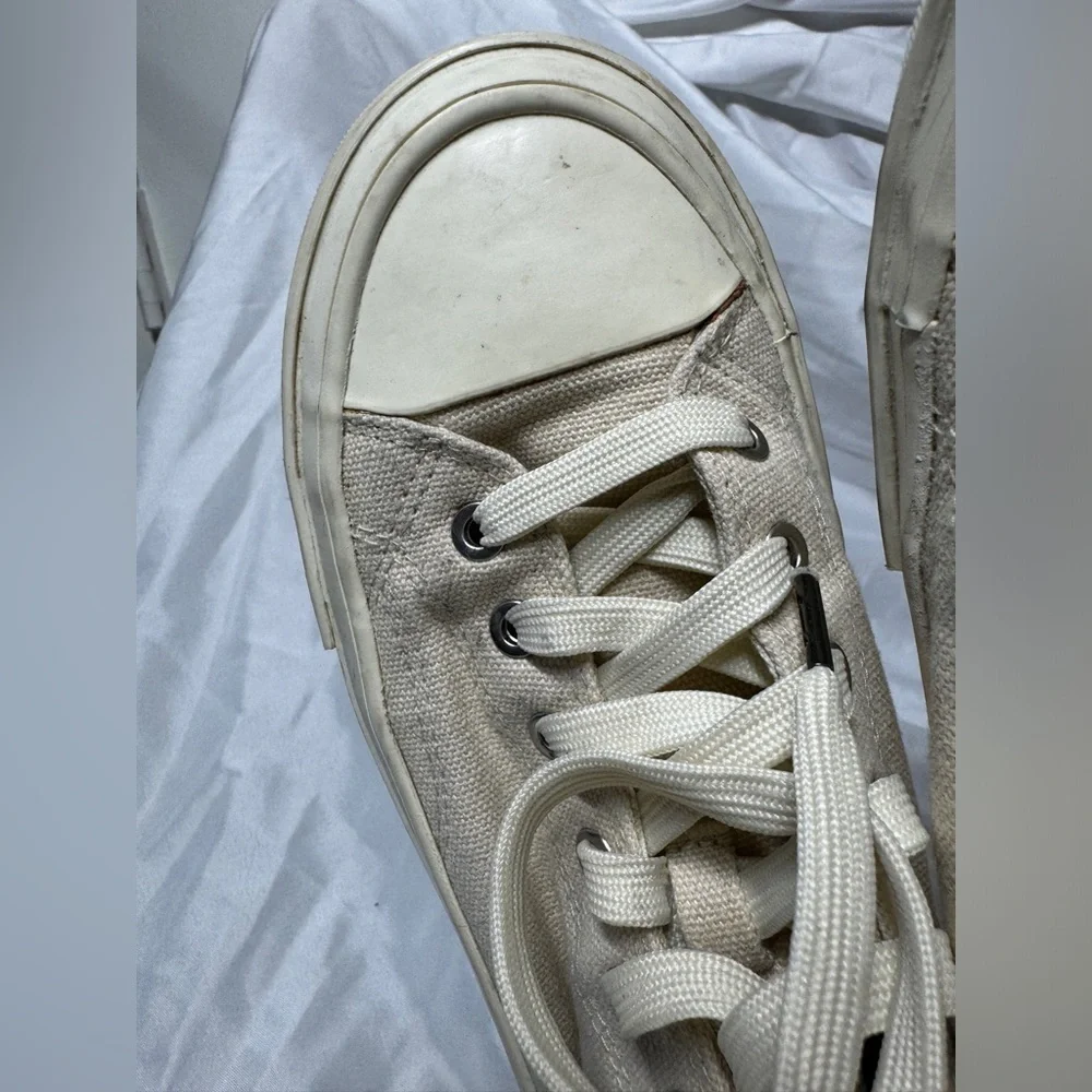 Paul Smith Kirk Ivory Dino Lace Up High Top Sneakers Big Boy Size 36 (US 4)